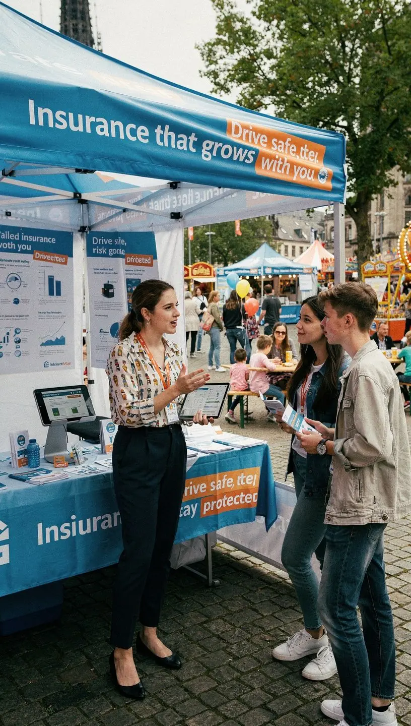 Grafische Darstellung eines Vergleichs verschiedener Autoversicherungstarife für Fahranfänger in Deutschland.